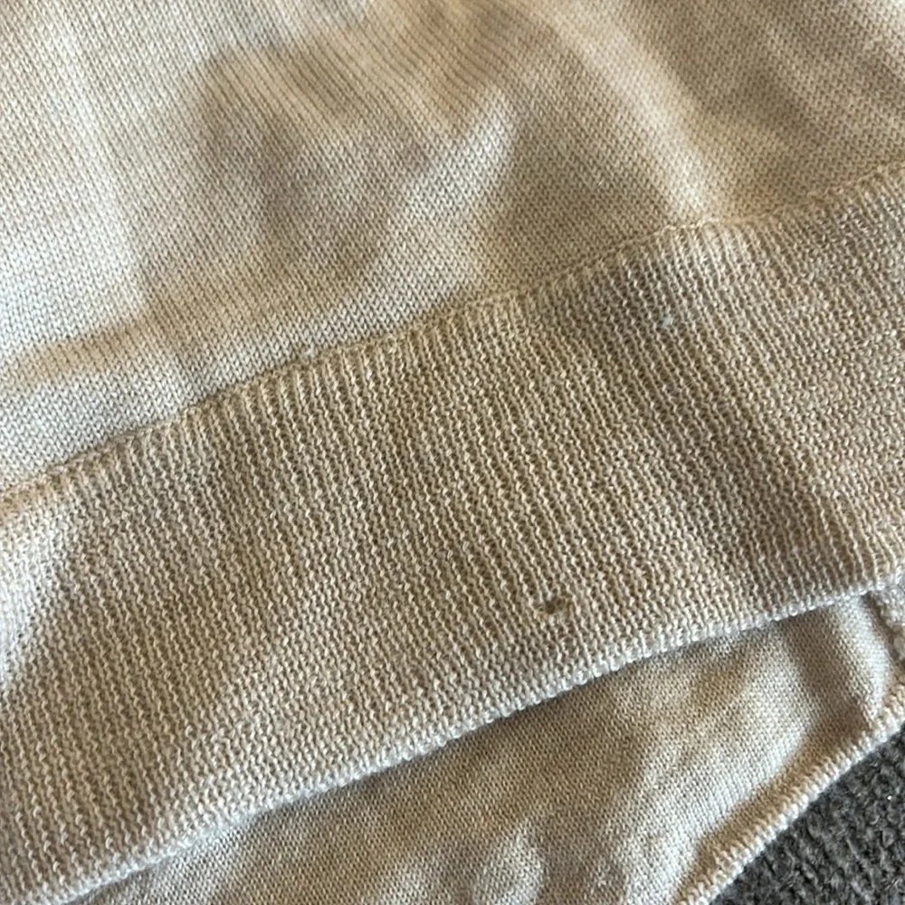 J. Crew Merino Wool High Low Hem Oversized Tunic‎ Sweater High Low Beige Size XS